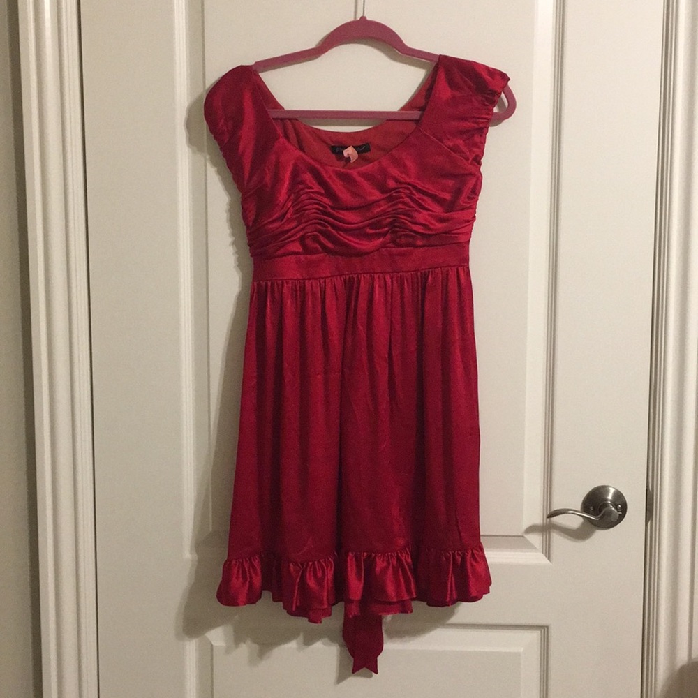 Betsey Johnson Red silk dress